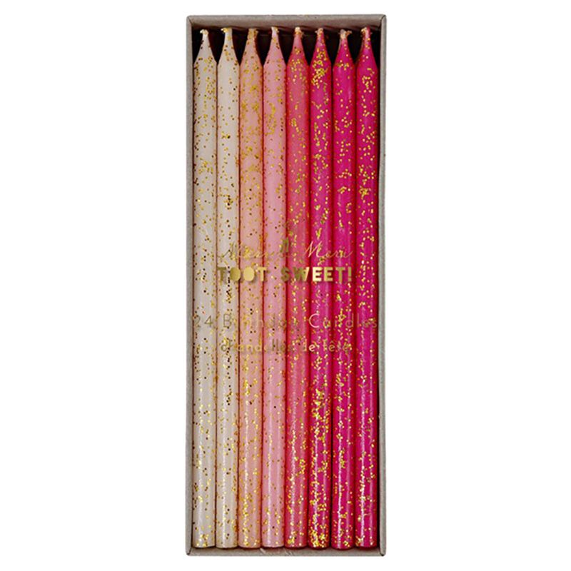 Meri Meri - Pink Marbled Candles