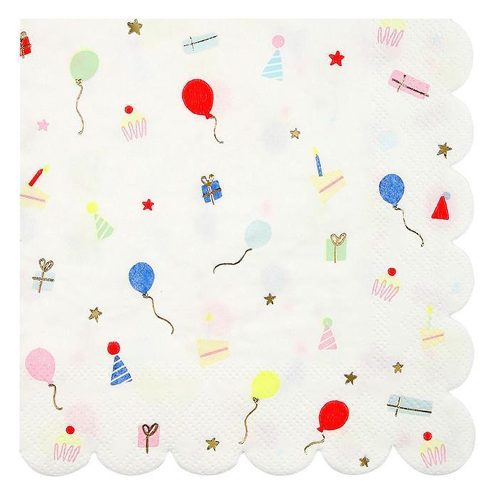 Meri Meri - Party Icons Napkins Large - White