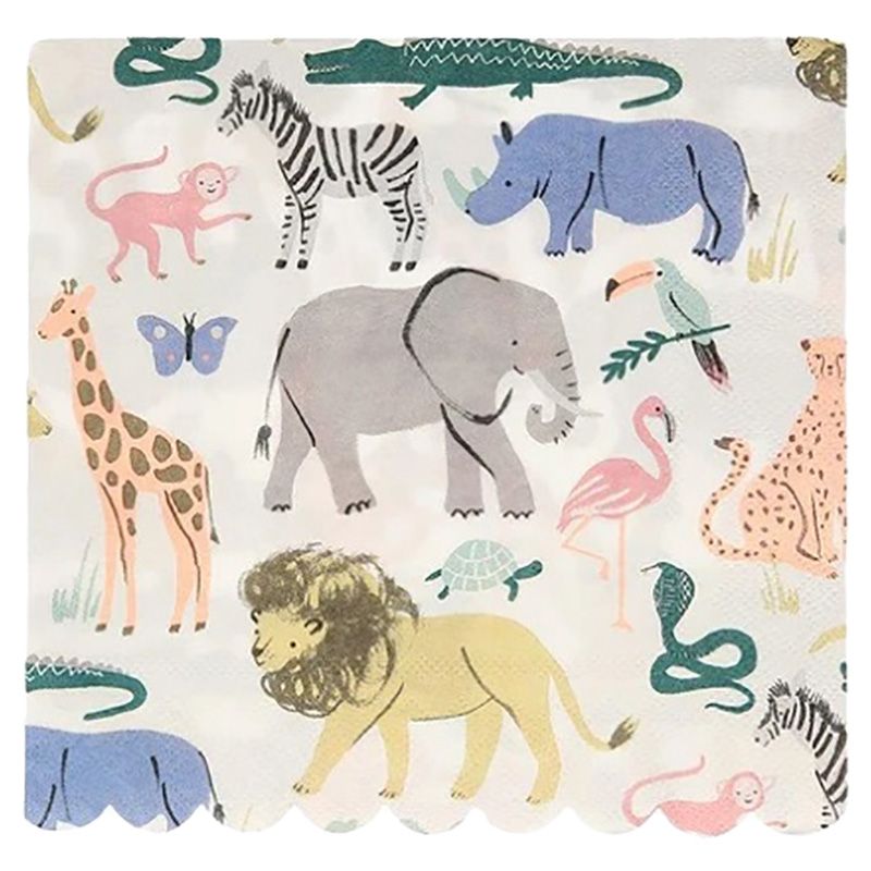 Meri Meri - Safari Animals Large Napkins