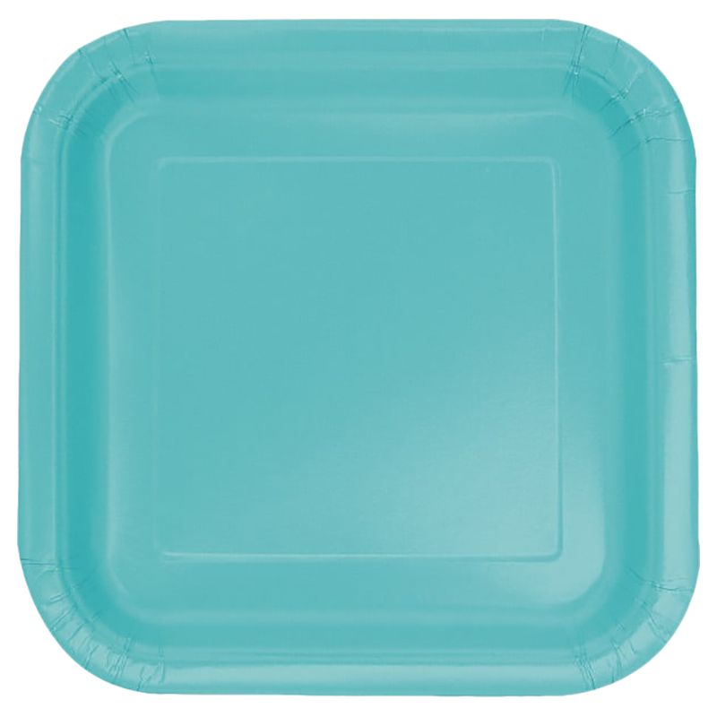 Unique - Terrific Teal Plate - Square - 14pcs