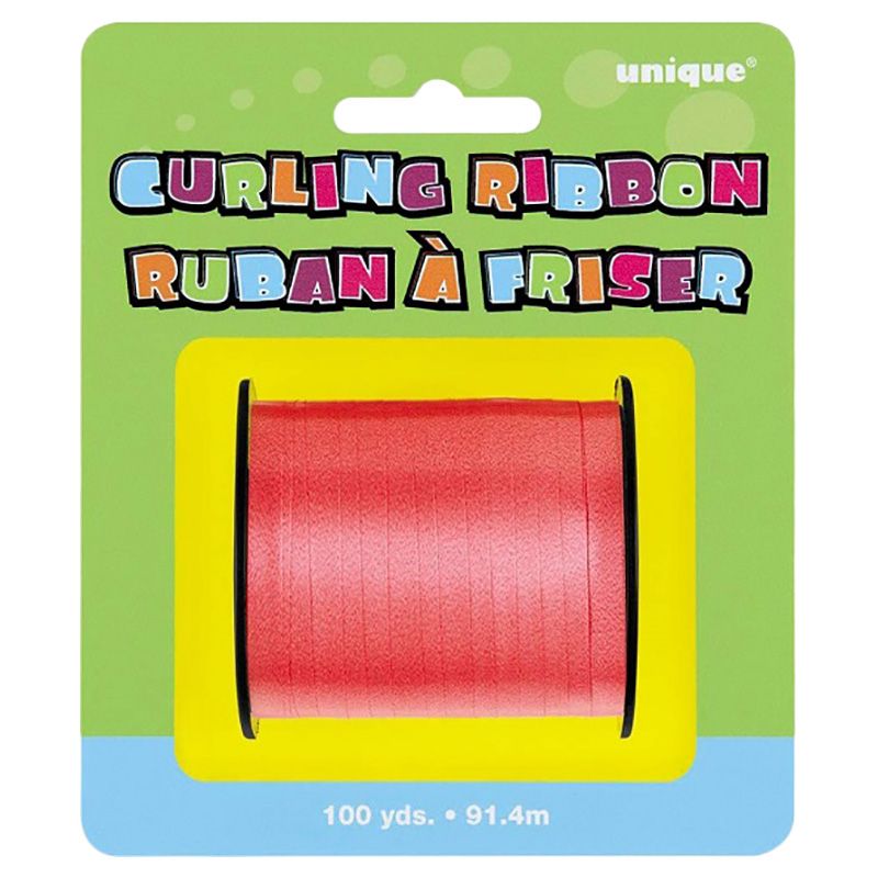 Unique - Curling Ribbon - 100 Yards - Red 