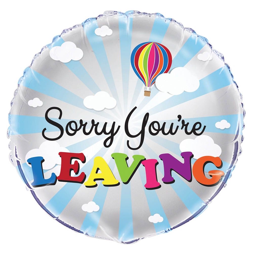 Unique - You're Leaving Foil Balloon - Silver