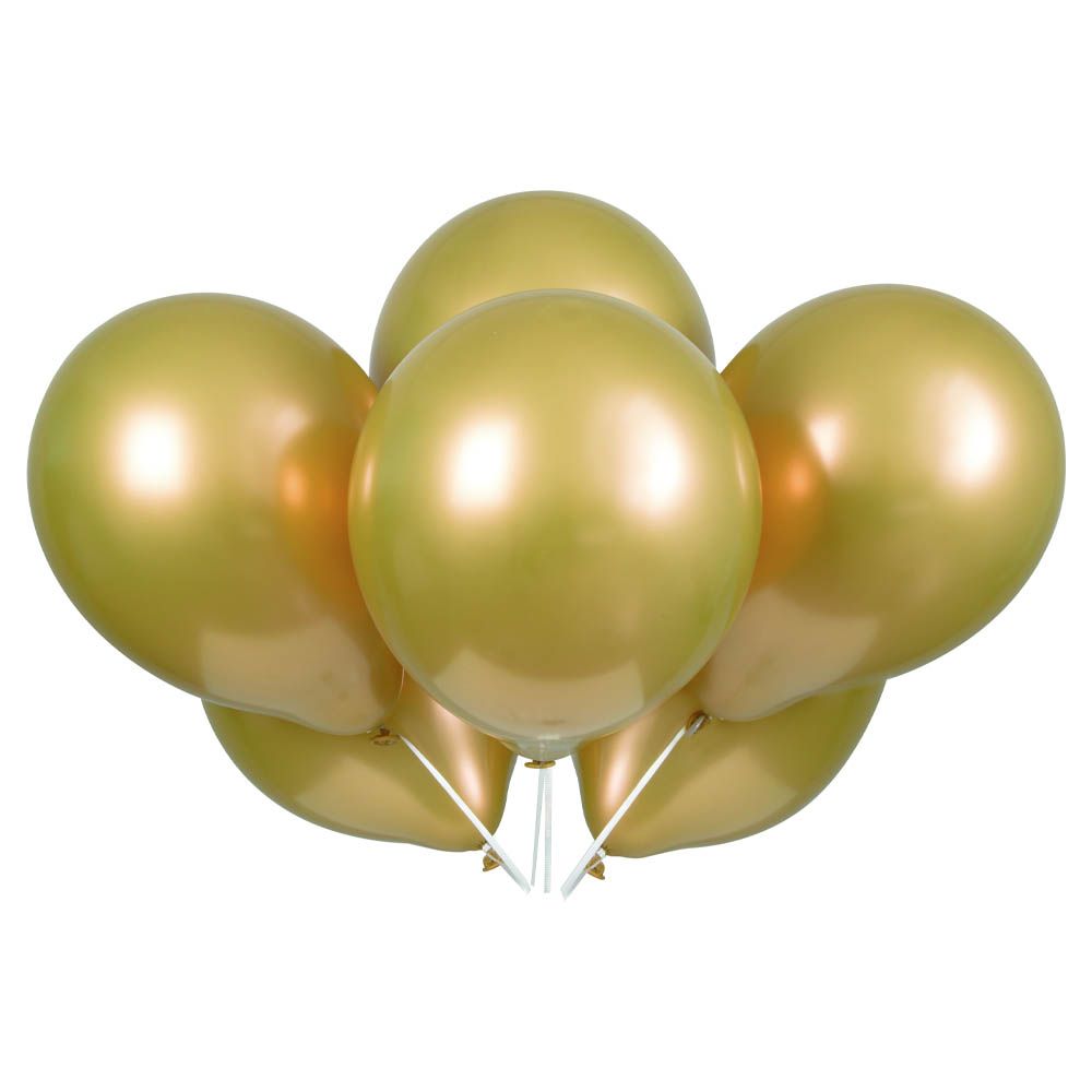 Unique - Platinum Latex Balloon - 6 pcs - Gold