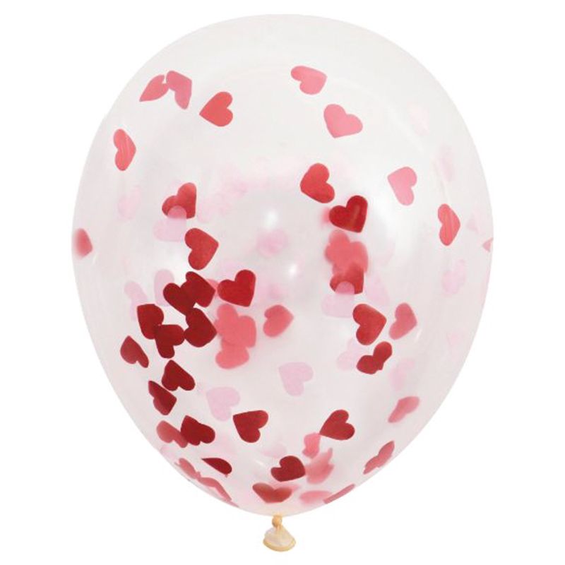 Unique - 16" Heart Shaped Confetti Balloons