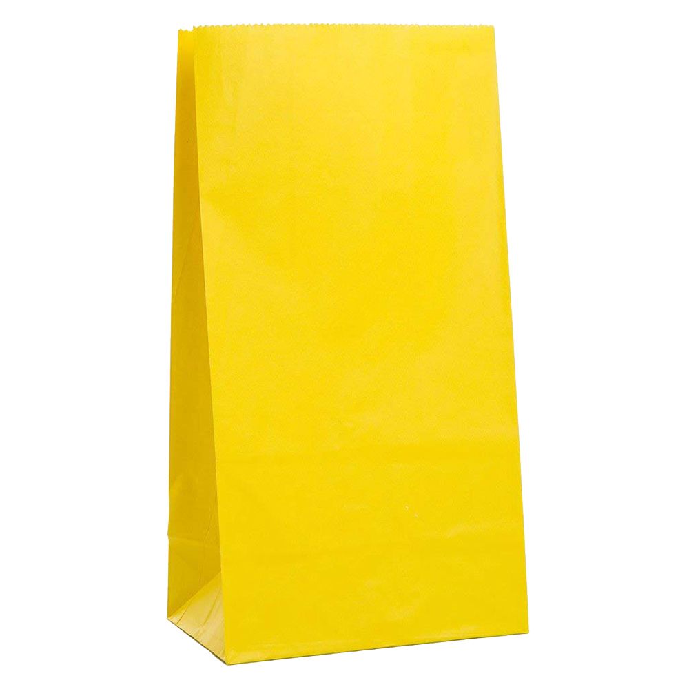 Unique - Paper Party Bags Pack of 12 - Sunflower Yellow