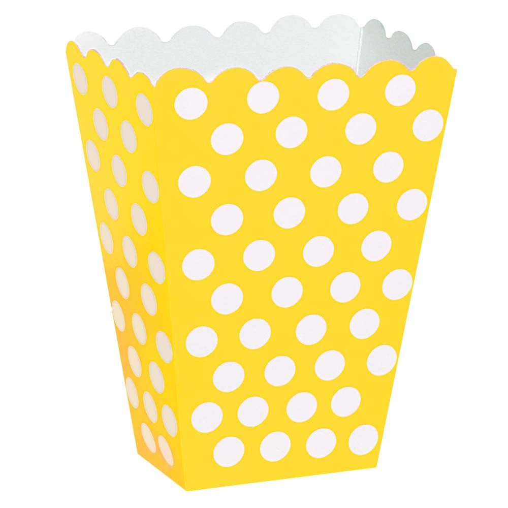 Unique - Sunshine Polka Dot Treat Favour Box - 8pcs