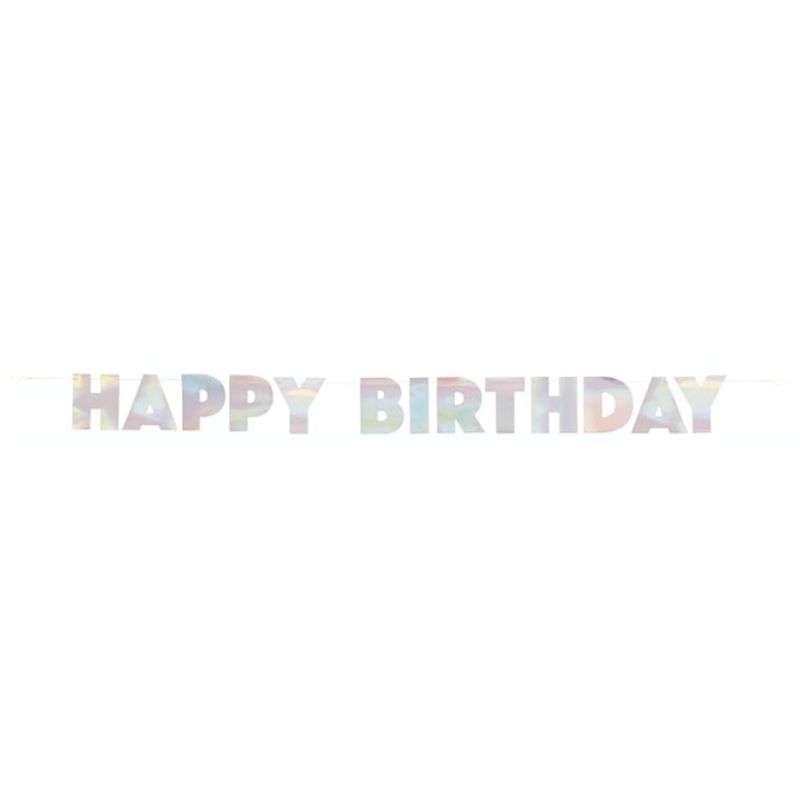 Unique - Iridescent Foil Happy Birthday Banner