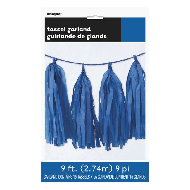 Unique - Tassel Garland 9ft - Royal Blue