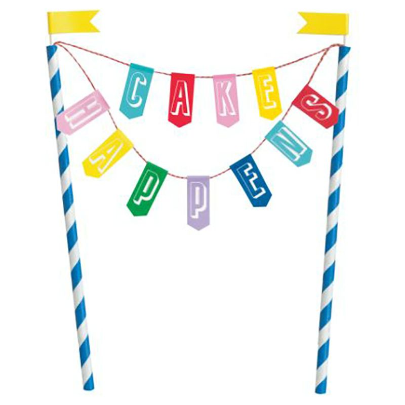 Unique - Cake Happens Bunting Cake Topper