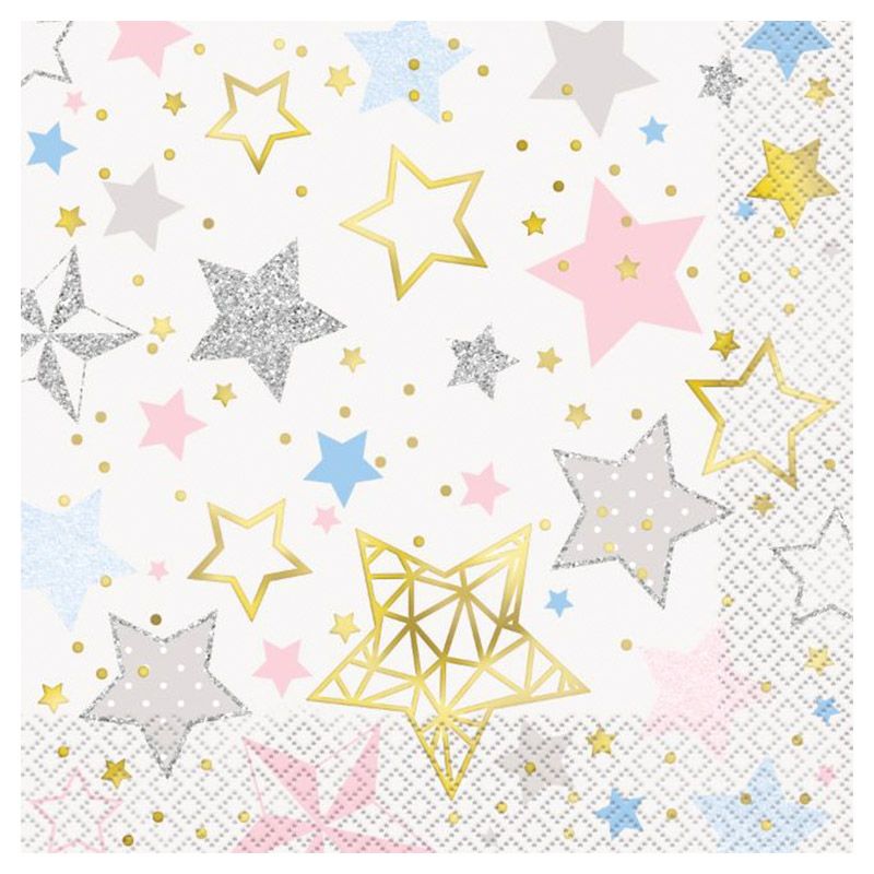 Unique - Twinkle Little Star Luncheon Napkins, 16pc