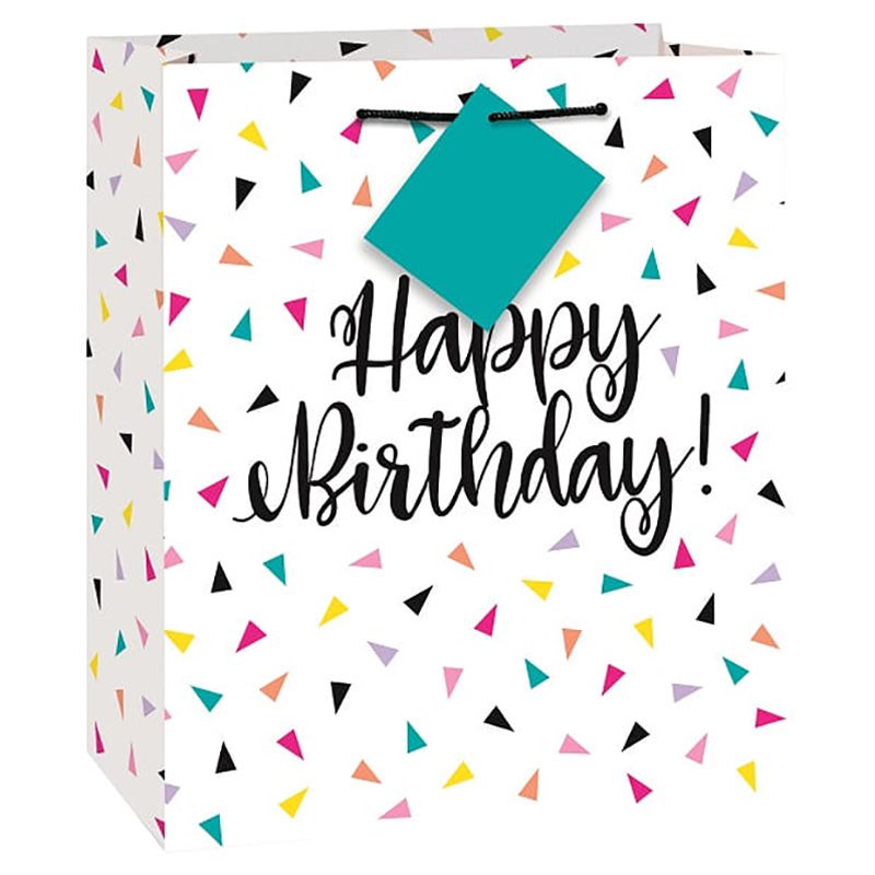 Unique - Triangle Confetti Birthday Bag - Medium