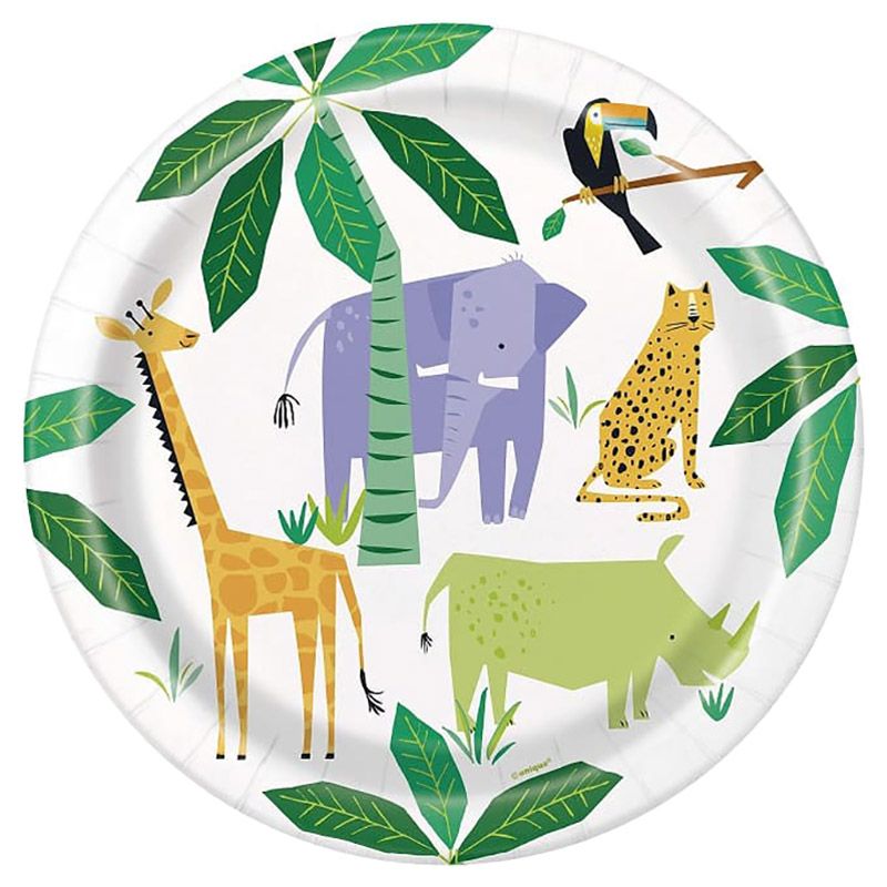 Unique - Animal Safari Plates - 8pcs - 9 Inch