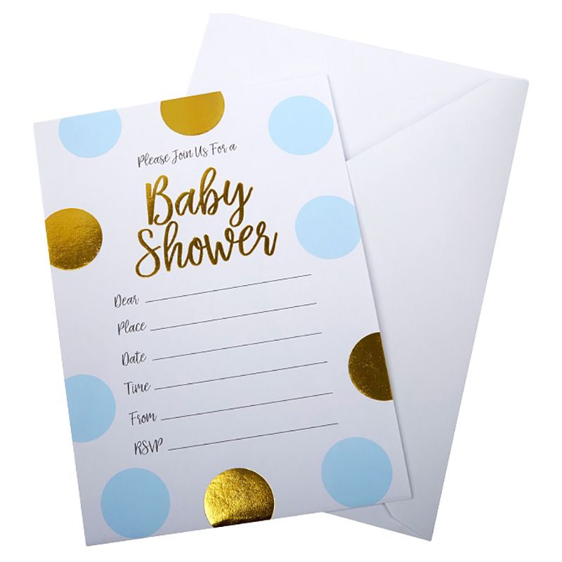 Neviti - Baby Shower Invitations w/ Envelopes Blue