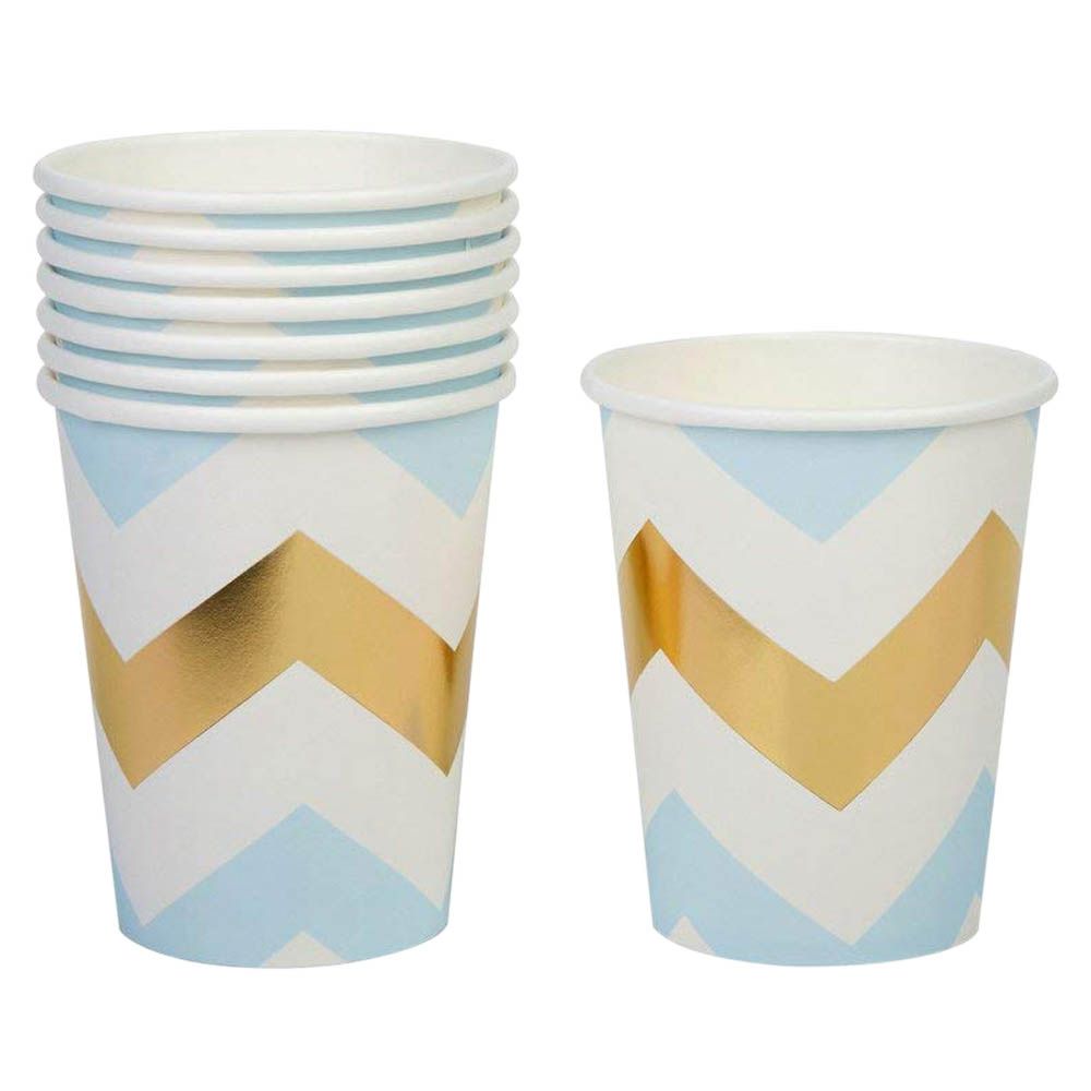 Neviti - Party Cup Chevron 8pcs - Blue & Gold