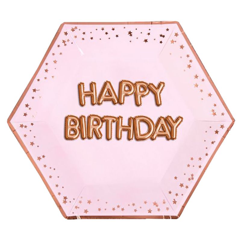 Neviti - Glitz & Glamour Large Happy Birthday Plate Pink