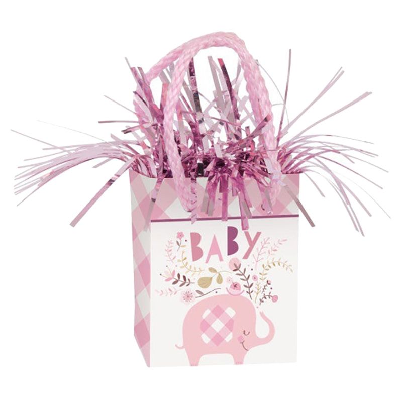 Unique - Elephant Gift Bag Balloon Weight - Pink 