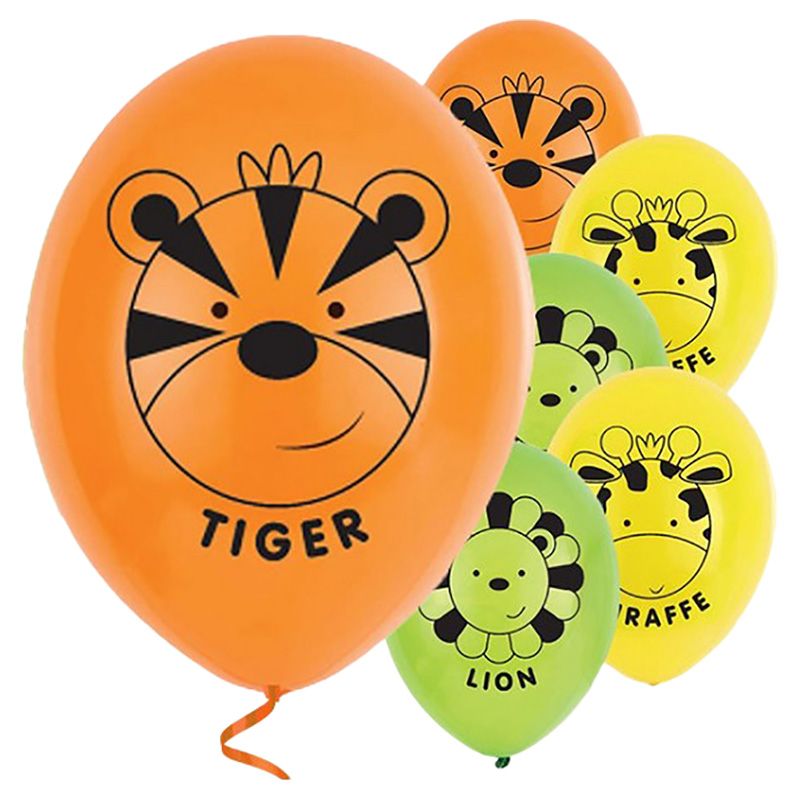 Party Camel - Jungle Friends Balloons - 11-Inch - 6pcs