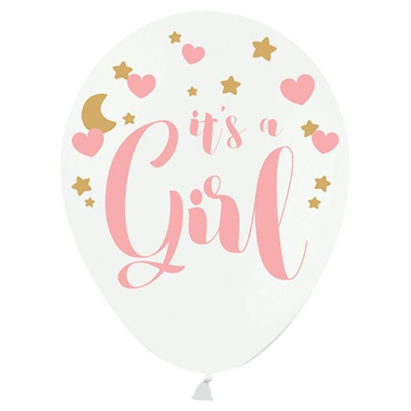 Party Camel - It's A Girl Balloons - 6pcs - 12-Inch