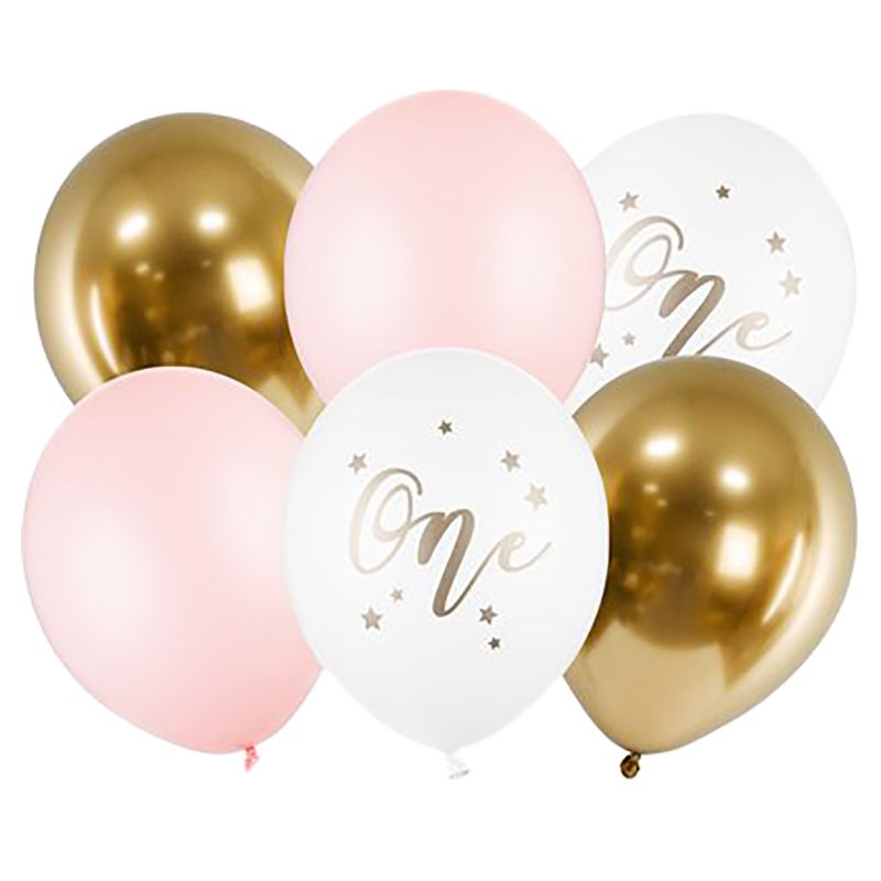 Party Camel - Age 1 Balloon Bundle - Pastel Pink - 6pcs