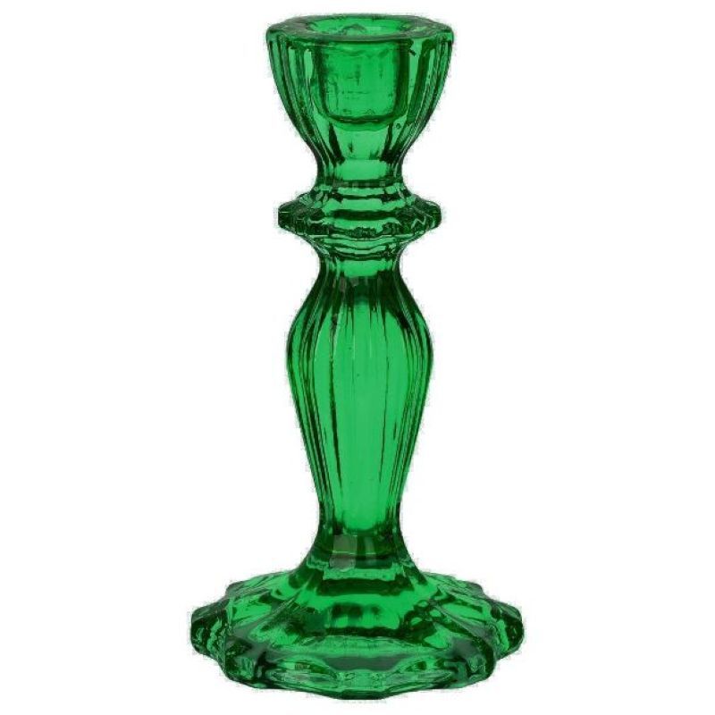 Talking Tables - Boho Dark Green Glass-Candle Holder