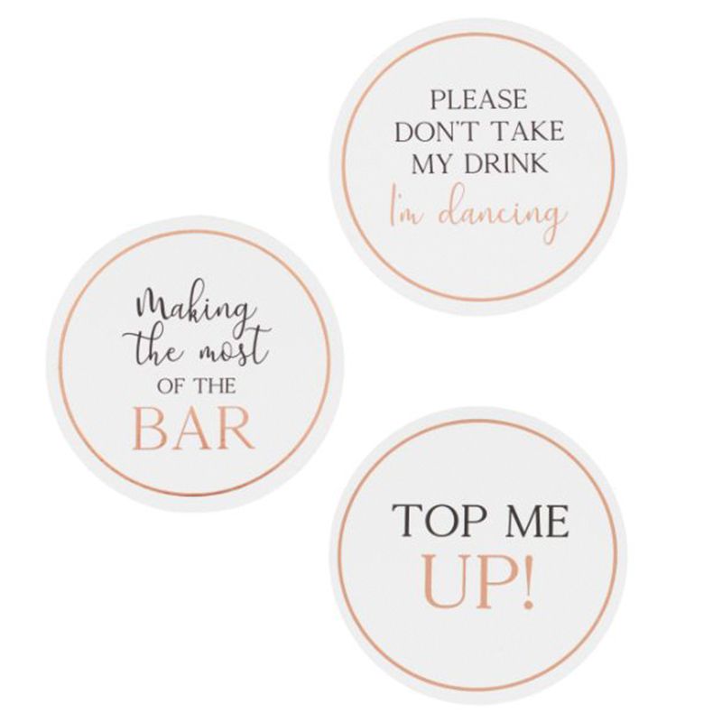 Ginger Ray - Glass Topper Wedding Coasters