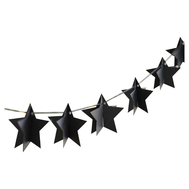 Ginger Ray - 3D Card Star Garland - Black