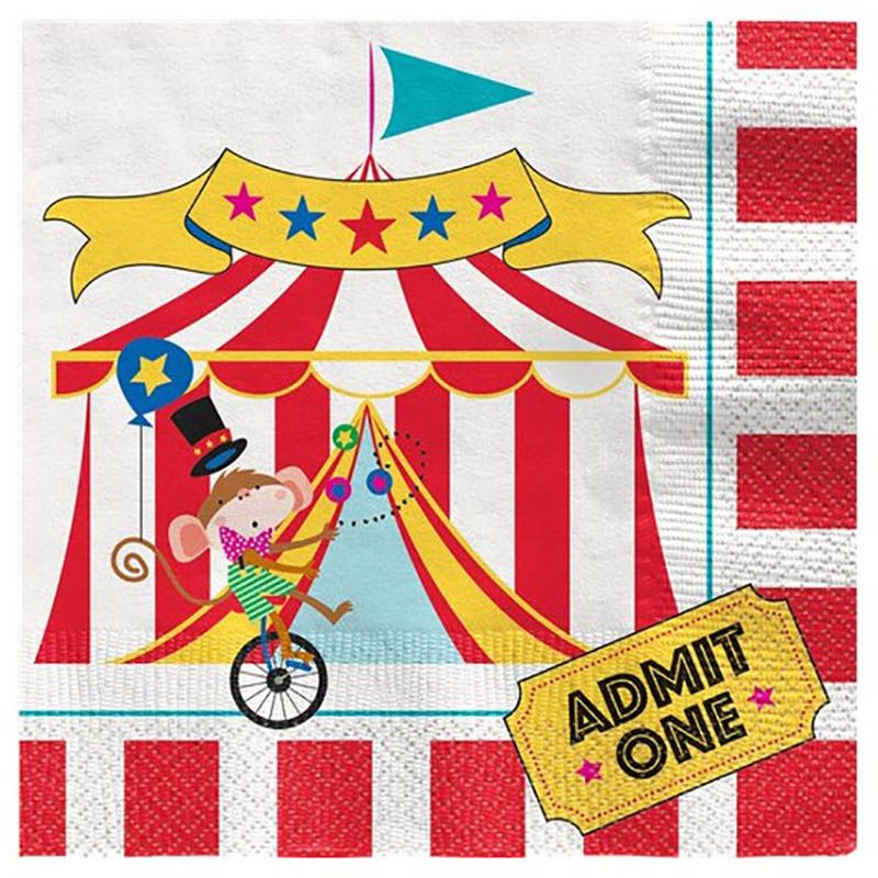 Party Camel - Circus Carnival Lunch Napkins -16pcs