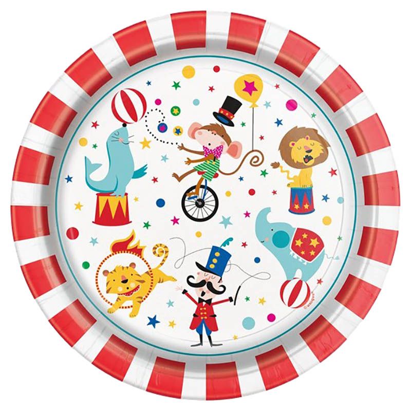 Party Camel - Circus Carnival Party Plates - 8pcs - 23Cm