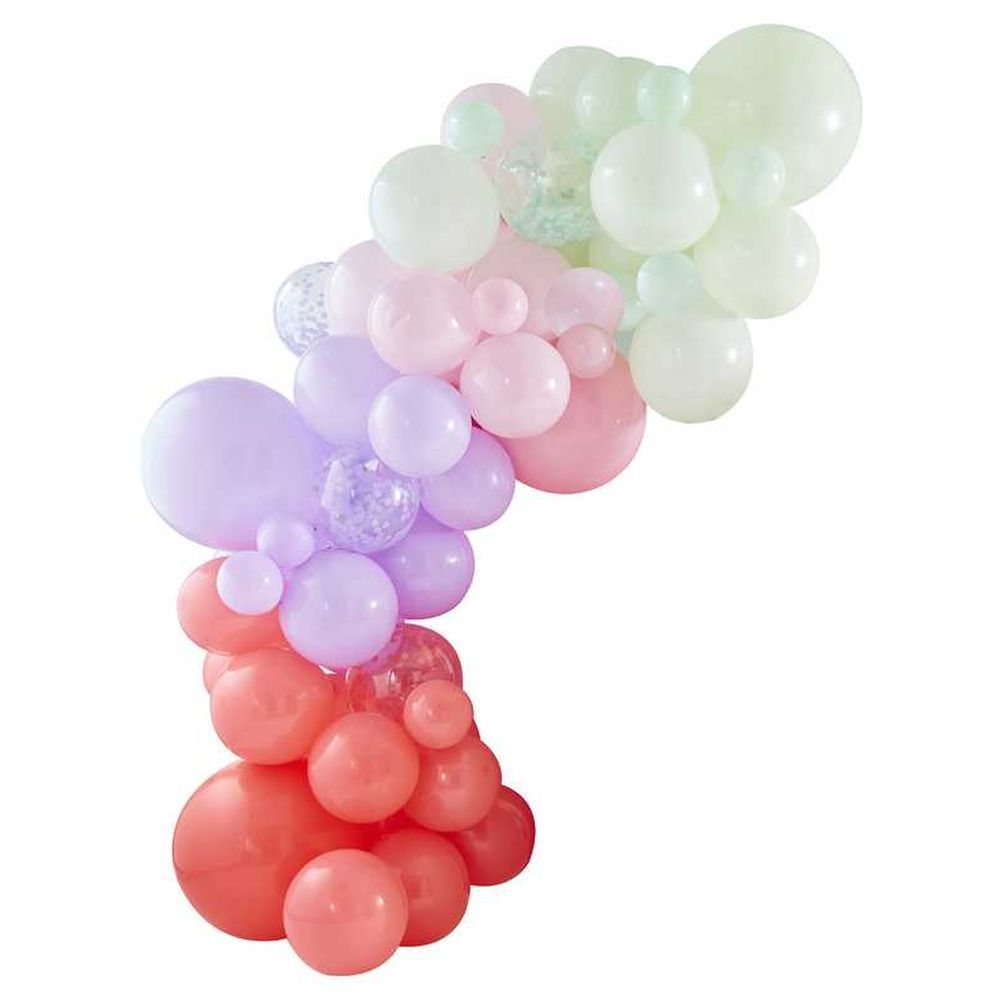 Ginger Ray - Pink, Lilac, Pastel Green & Confetti Balloon Arch