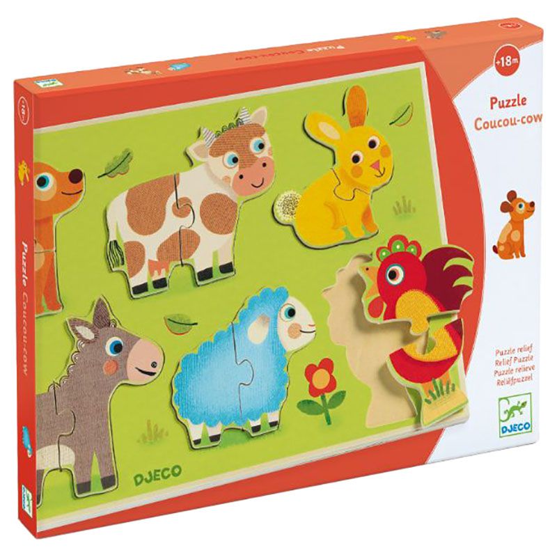 Djeco - Wooden Puzzle - Coucou-cow