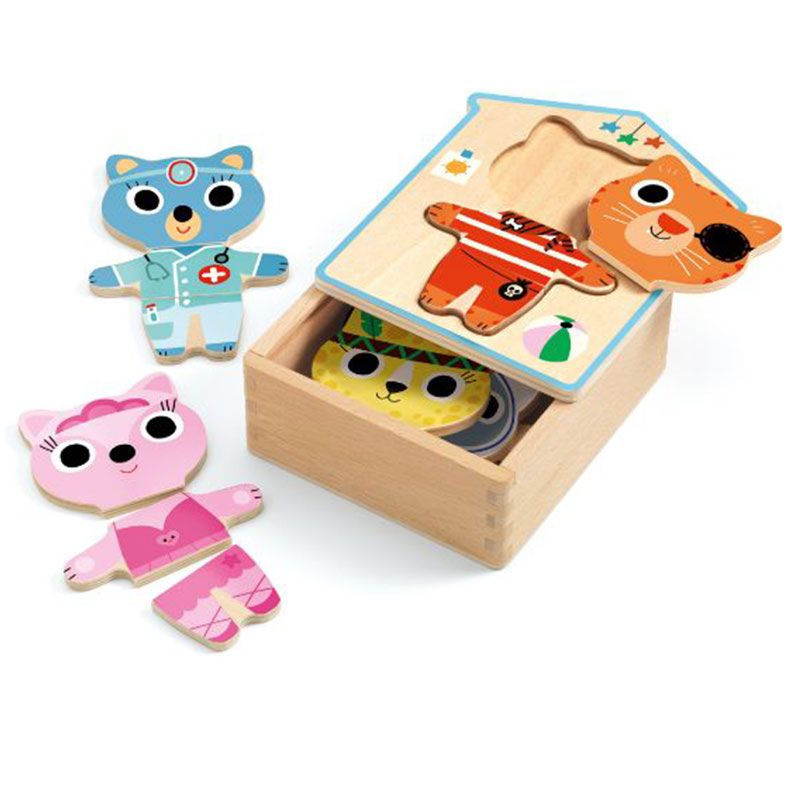 DJECO - Dressup Mix Wooden Puzzle