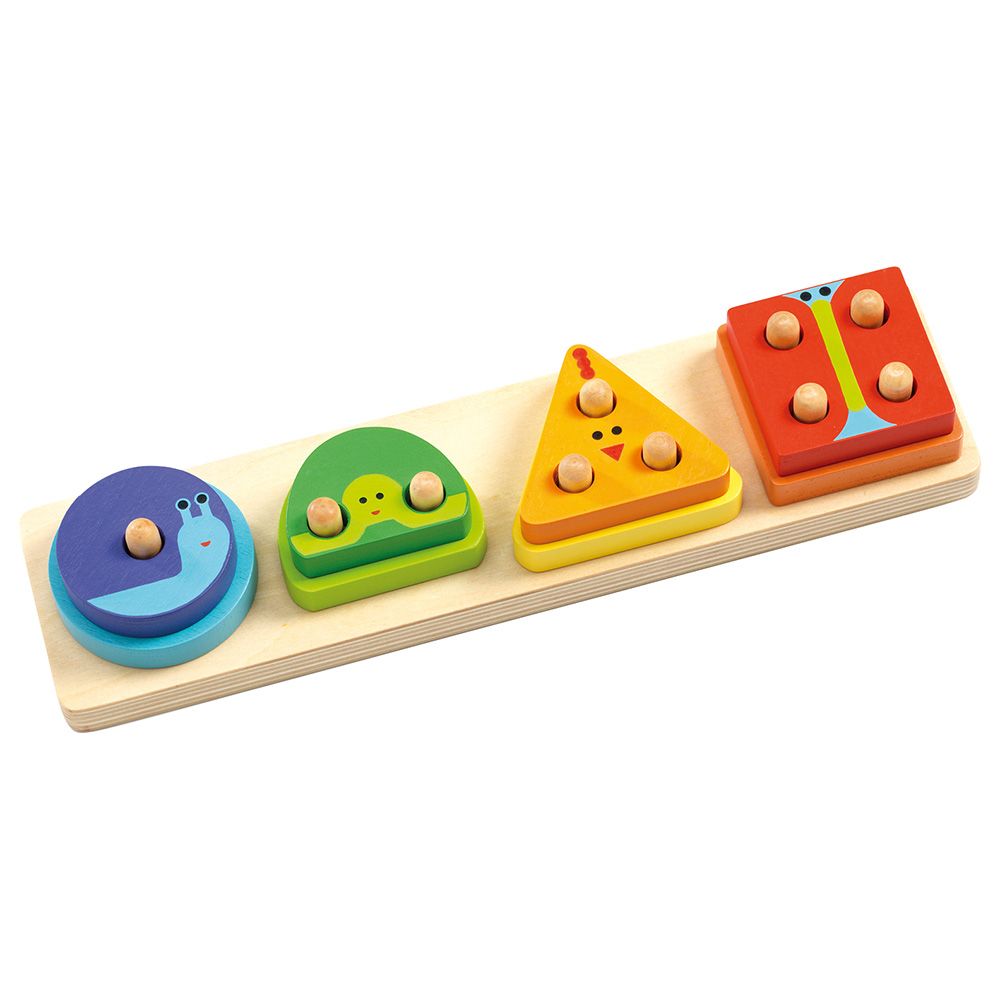 Djeco - 1234 Basic Wooden Puzzle