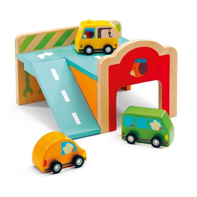 Djeco - Wooden Mini Garage Toy