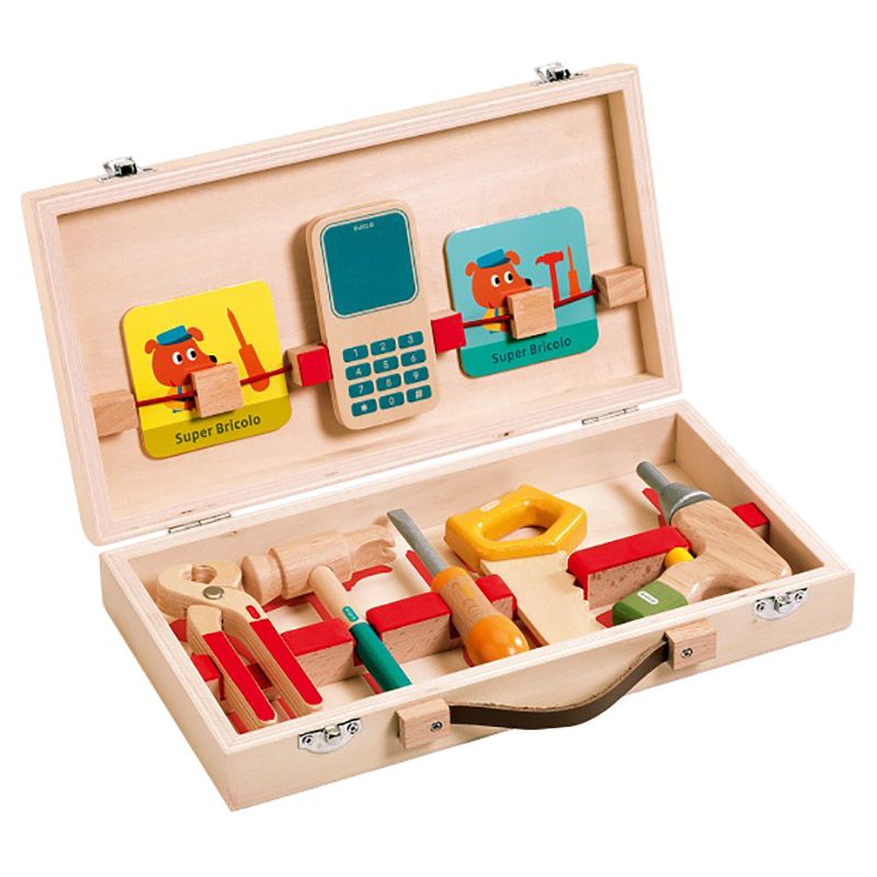 Djeco - Super Bricolo Wooden Role Play Toolbox