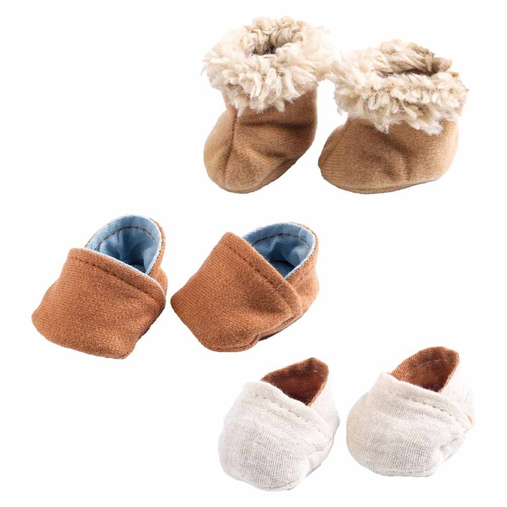 Djeco - 3Pc-Set - Pomea Doll Pairs Of Slippers