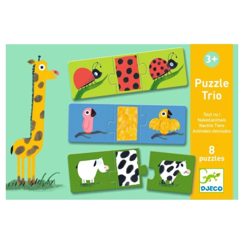 Djeco - Naked Animals Puzzle Trio