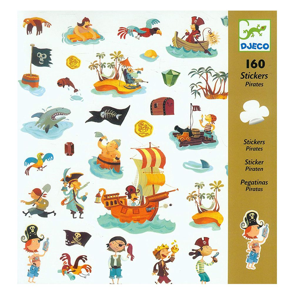 Djeco - Pirates Stickers 160pcs