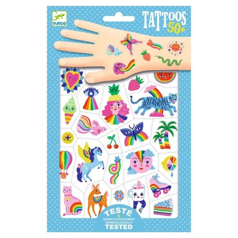 Djeco - Rainbow Tattoos - 2pcs