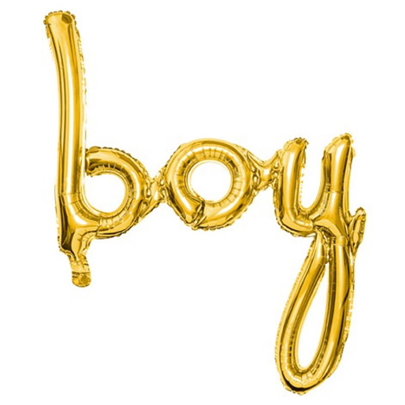 Party Deco - Foil Balloon Boy - Gold