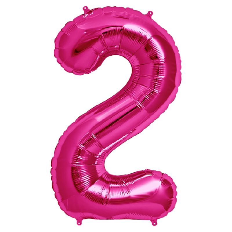 Party Camel - Number 2 Balloon - 34-Inch - Pink