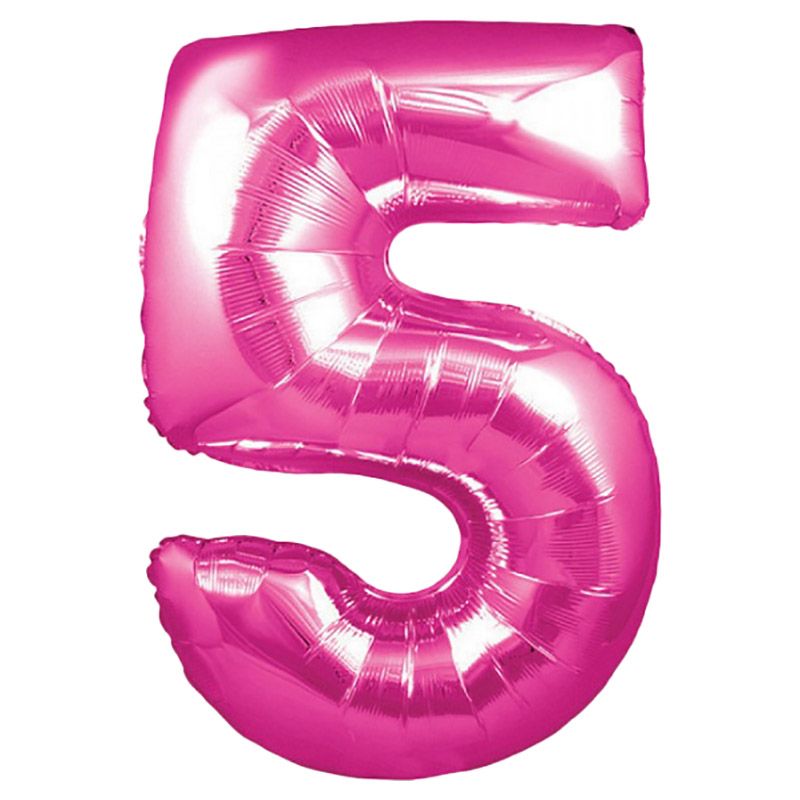 Party Camel - Number 5 Balloon - 34-Inch - Pink