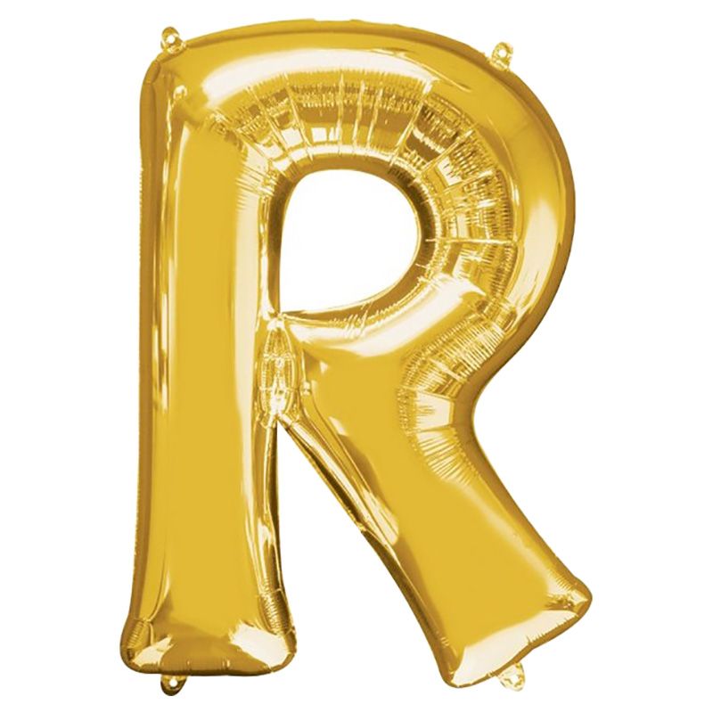 Amscan - 16" Gold Foil Letter R Balloon