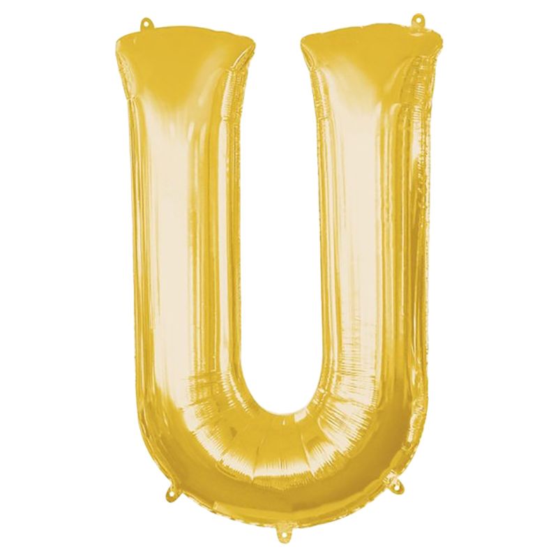 Amscan - 16" Gold Foil Letter U Balloon