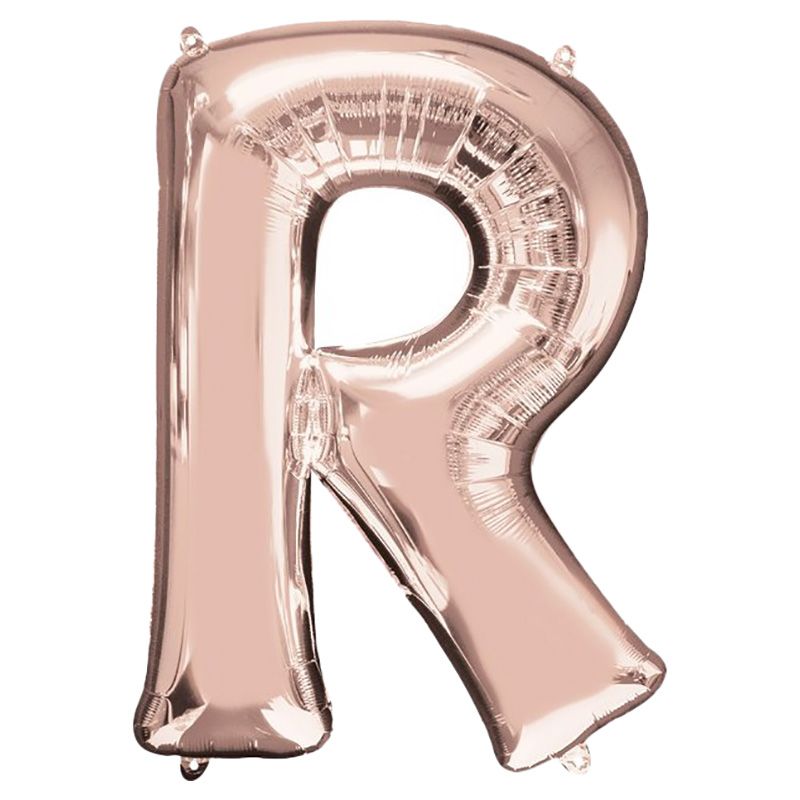 Amscan - 16" Rose Gold Letter R Balloon