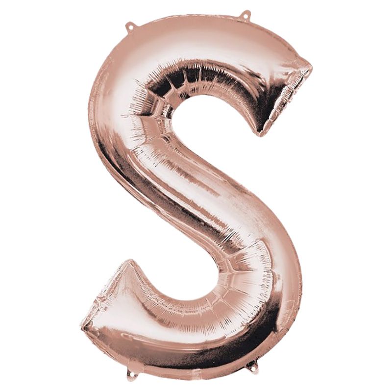 Amscan - 16" Rose Gold Letter S Balloon