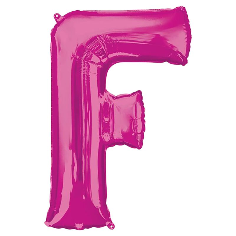 Amscan - 16" Pink Letter F Balloon