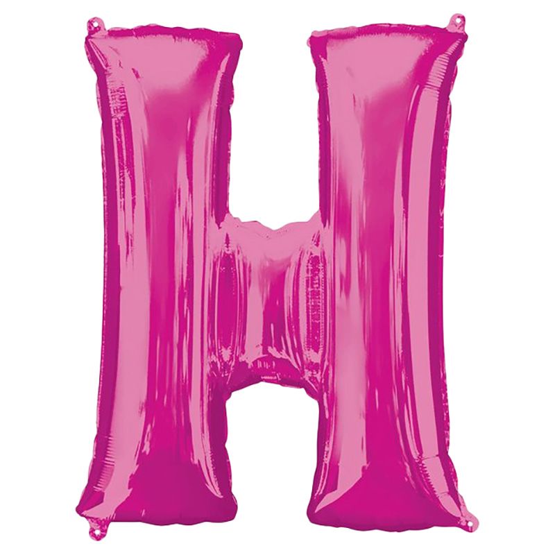 Amscan - 16" Pink Letter H Balloon