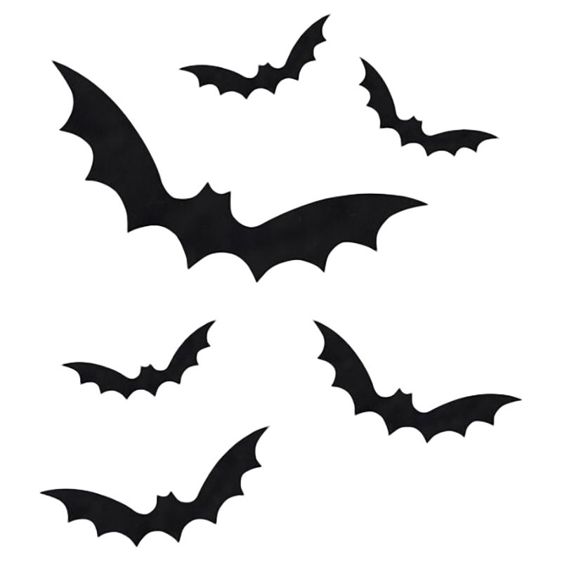 Ginger Ray - Black Bat Halloween Window Stickers