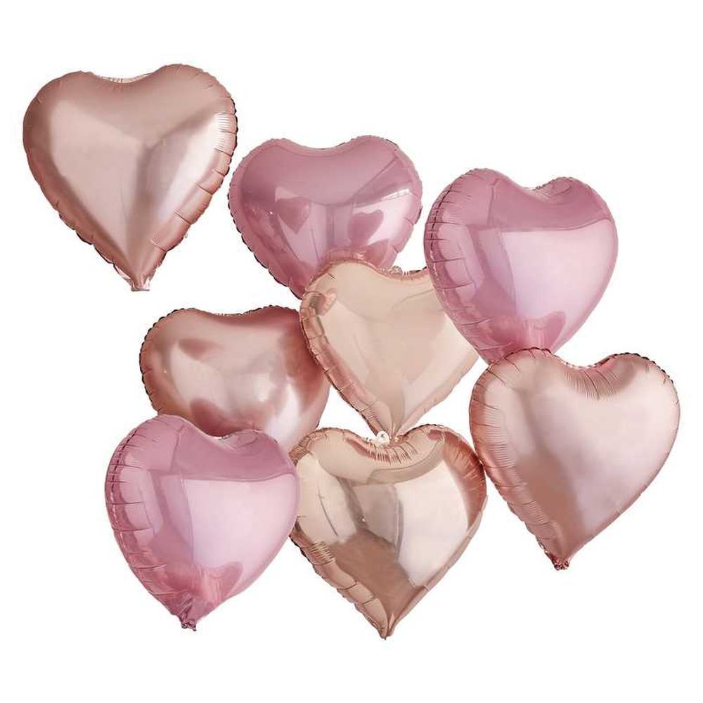 Ginger Ray - Customisable Heart Balloons w/ Stickers