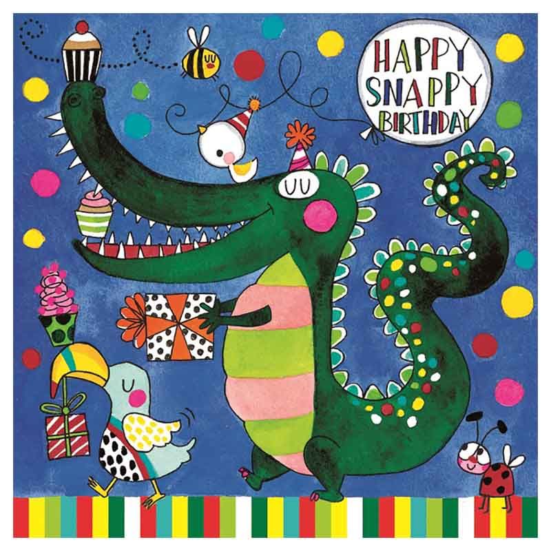 Rachel Ellen Designs - Happy Snappy Birthday Crocodile Card